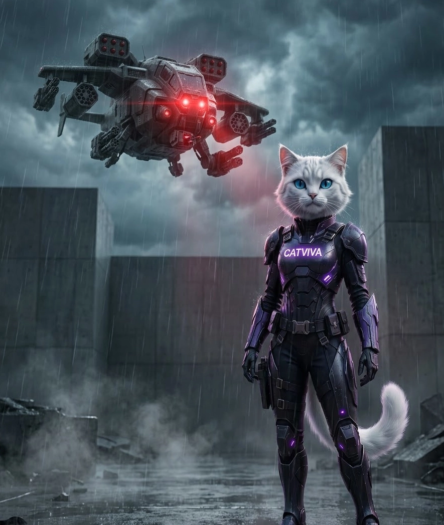 CatViva Destroys Large Aircraft Combat Drone in Epic Battle