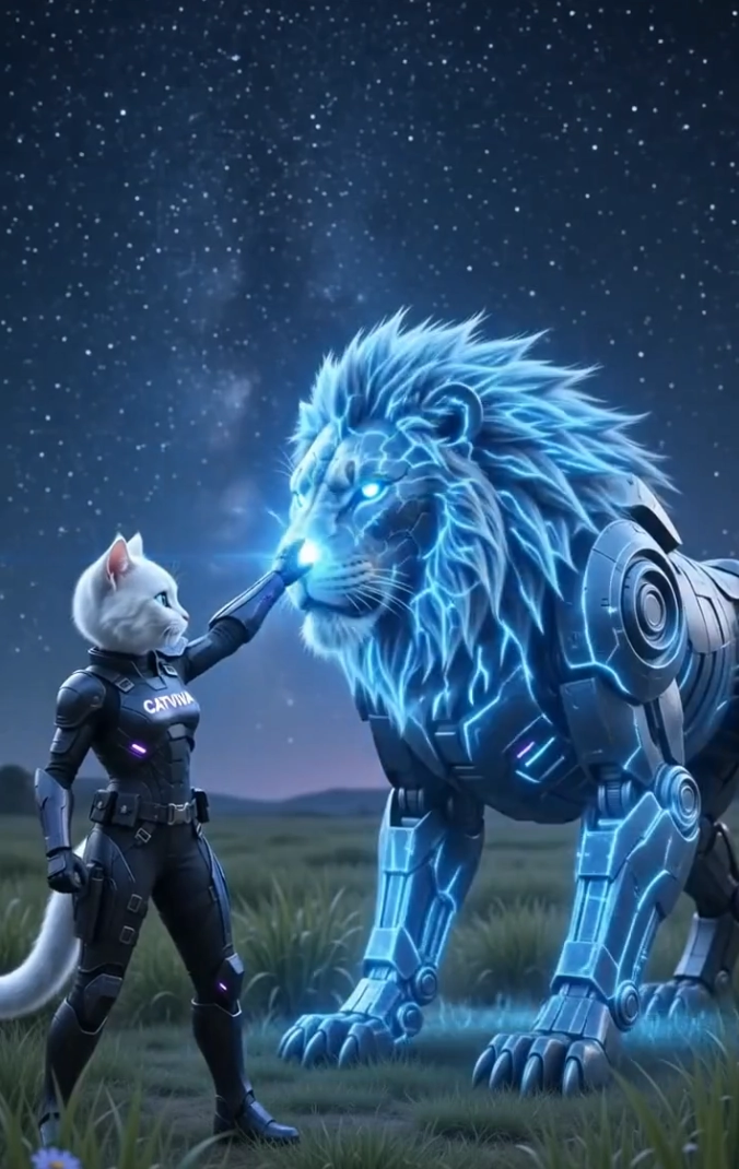 CatViva and Lion Robot Neural Consciousness Synchronization